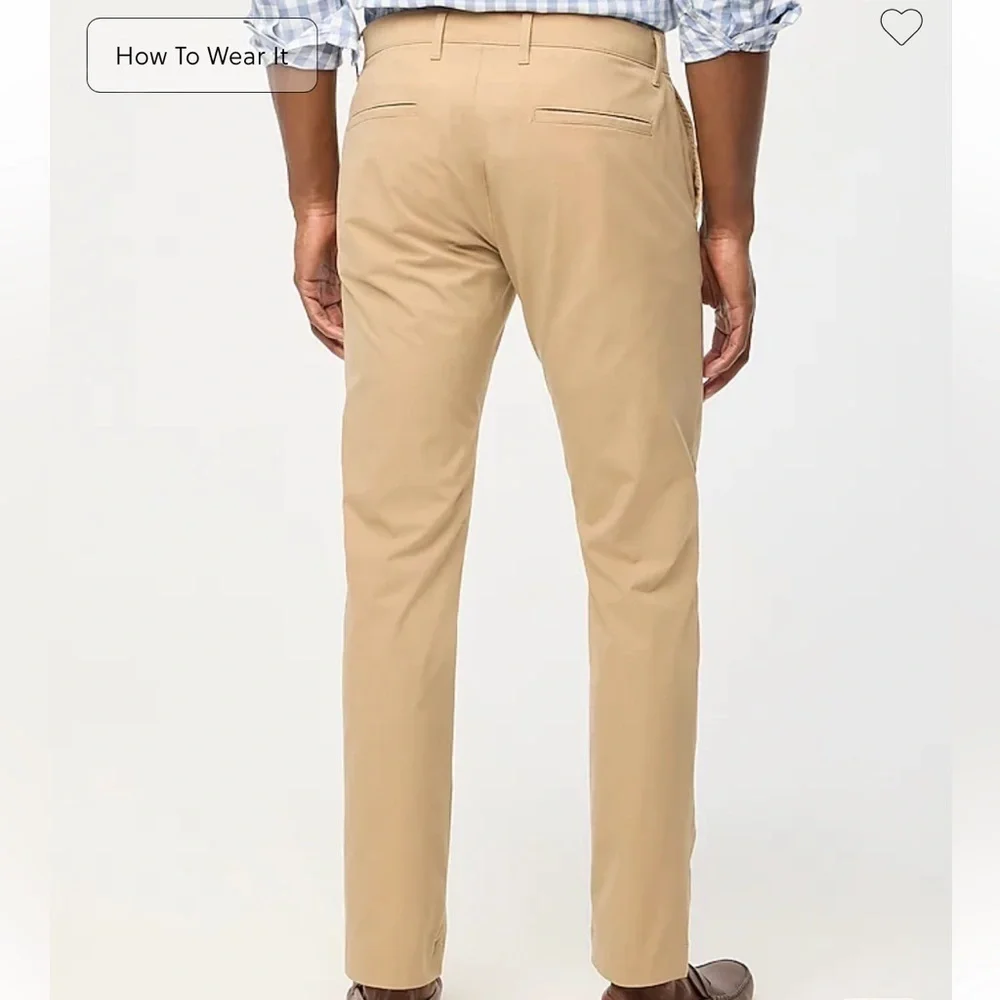J crew dark khaki Slim-fit tech pant